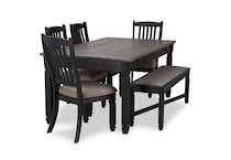 black gray country formal dining room apc  