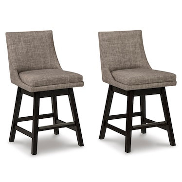 Bruce II Pair Grey Counter Stools