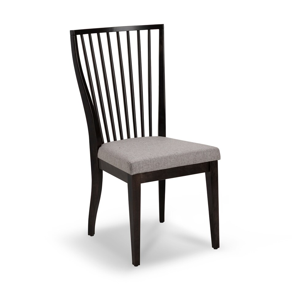 black solid wood dining   