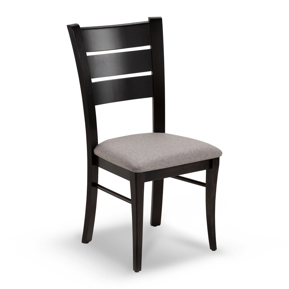 black solid wood dining   
