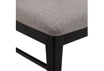 black solid wood dining   