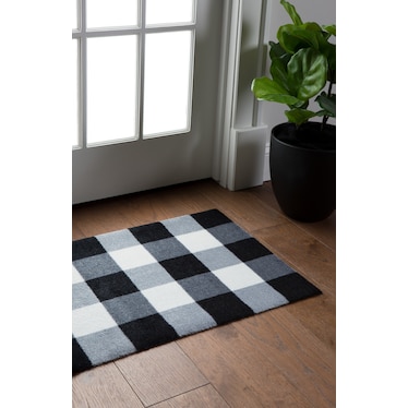Washable Small Buffalo Plaid Rug