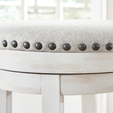 Cooper White Backless Counter Stool