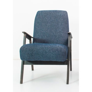 Antique Blue Upholstered Arm Chair