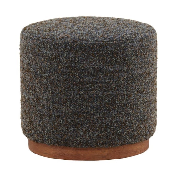 Elm Blue Accent Stool