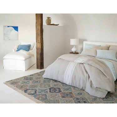 Pali 5 x 8 Blue Woven Rug
