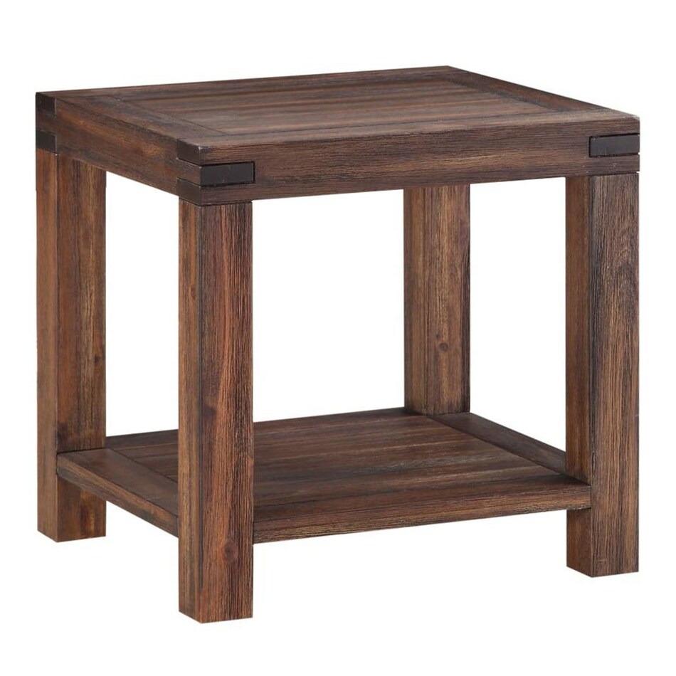 brick brown transitional casual tables   