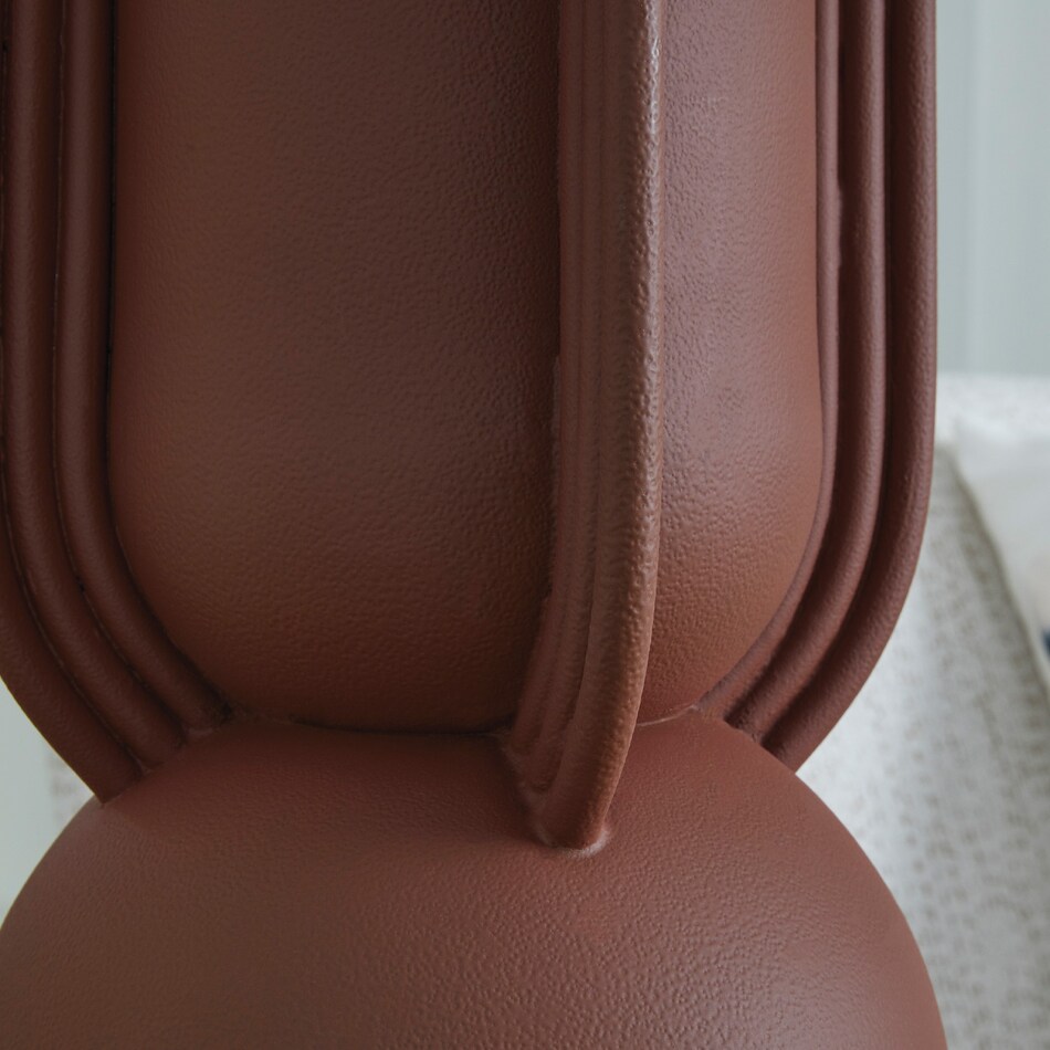 brick red table lamps   