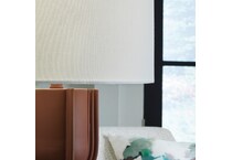 brick red table lamps   
