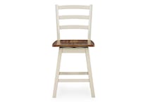 brown   antique white casual counter height stools   