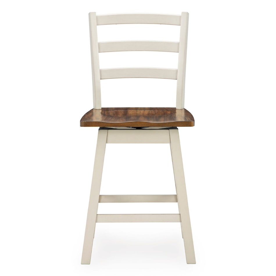 brown   antique white casual counter height stools   