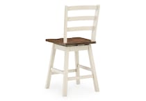 brown   antique white casual counter height stools   