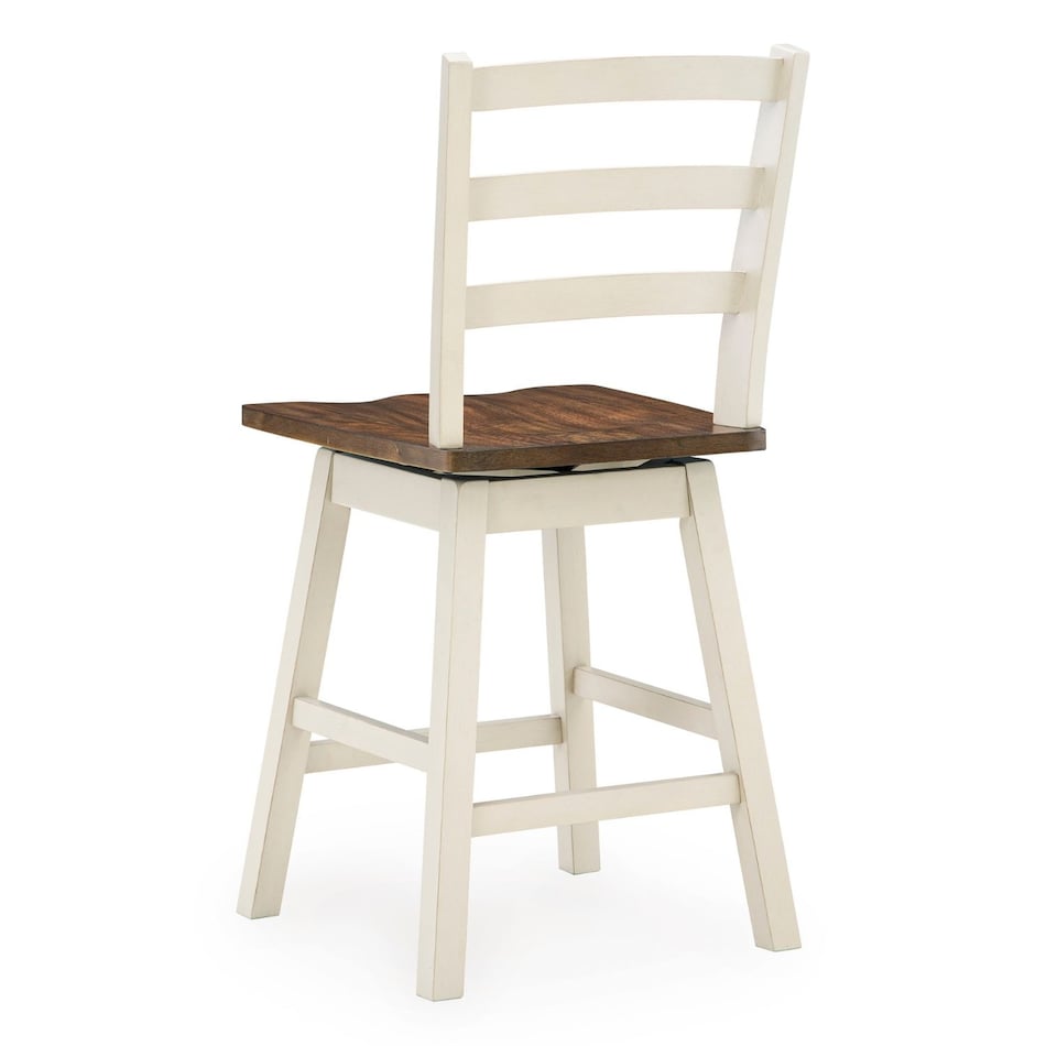 brown   antique white casual counter height stools   