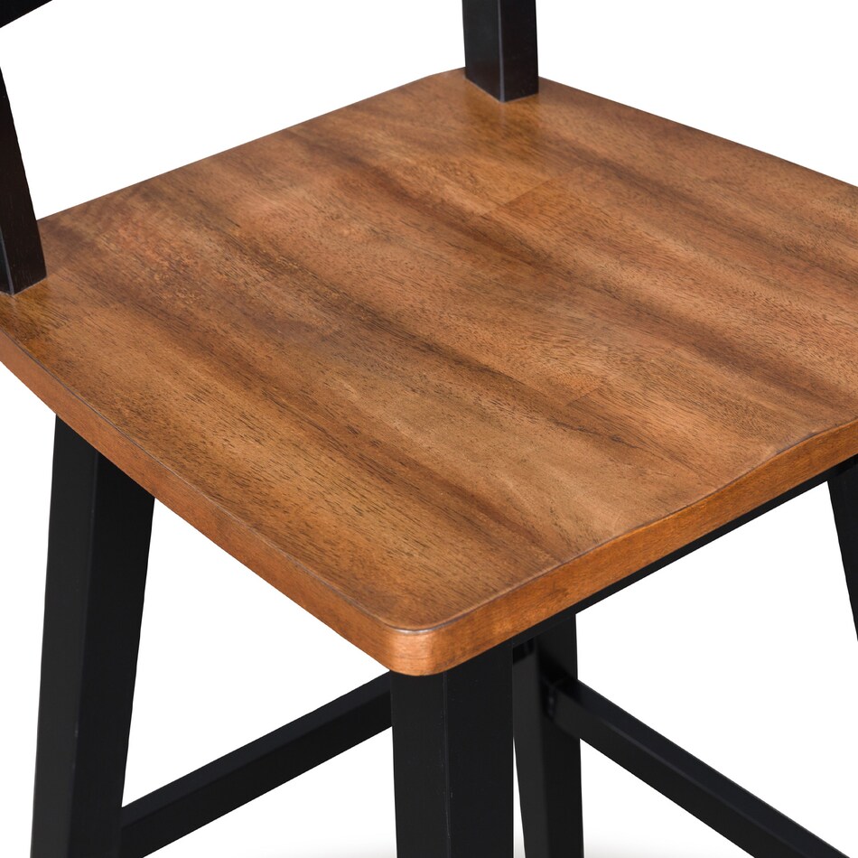 brown   black casual counter height stools   