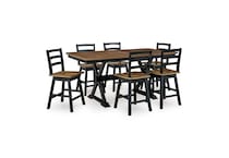brown   black casual counter height stools apc  