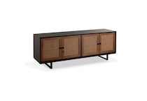 brown   black console   