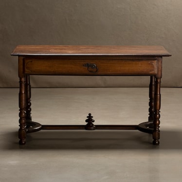 Antique Oak Side Table W/ Single Drawer