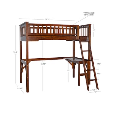 Intrigue Twin Loft Bed