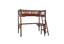 brown bunk beds   