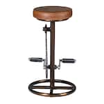 brown casual counter height stools   