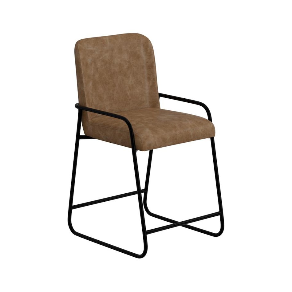 brown casual counter height stools   