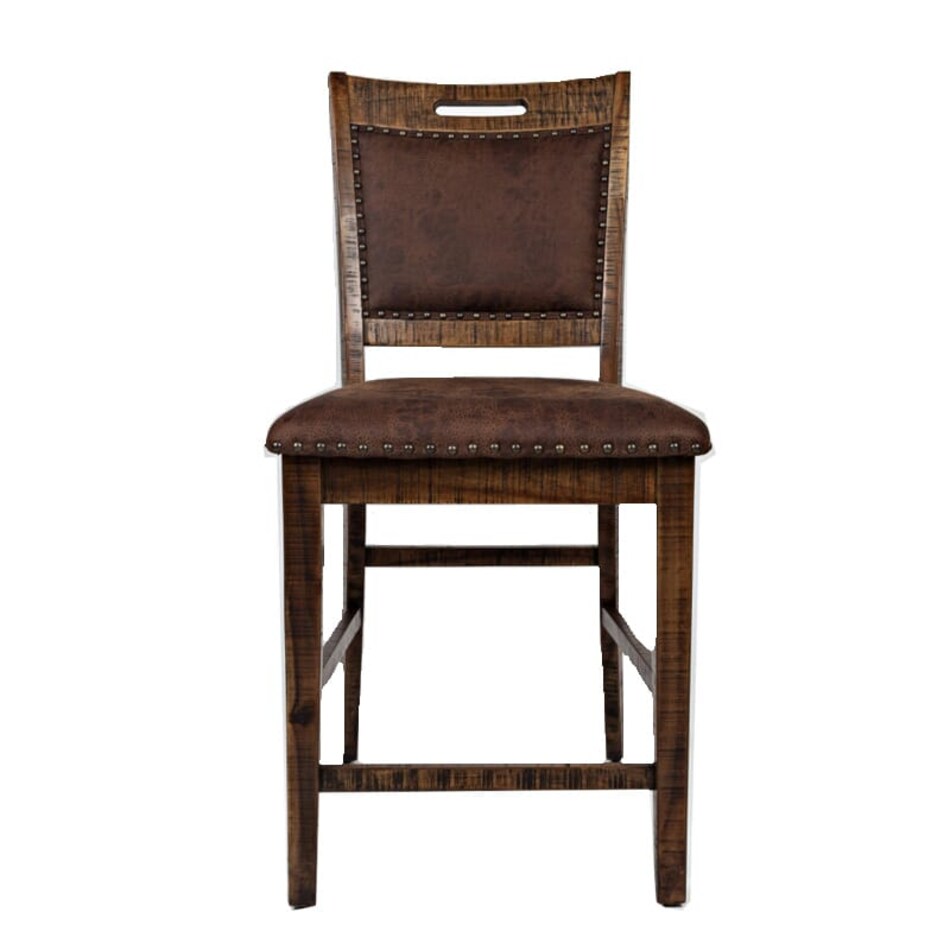 brown casual counter height stools   