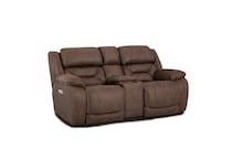 brown casual transitional recl sofa   