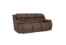 brown casual transitional recl sofa   