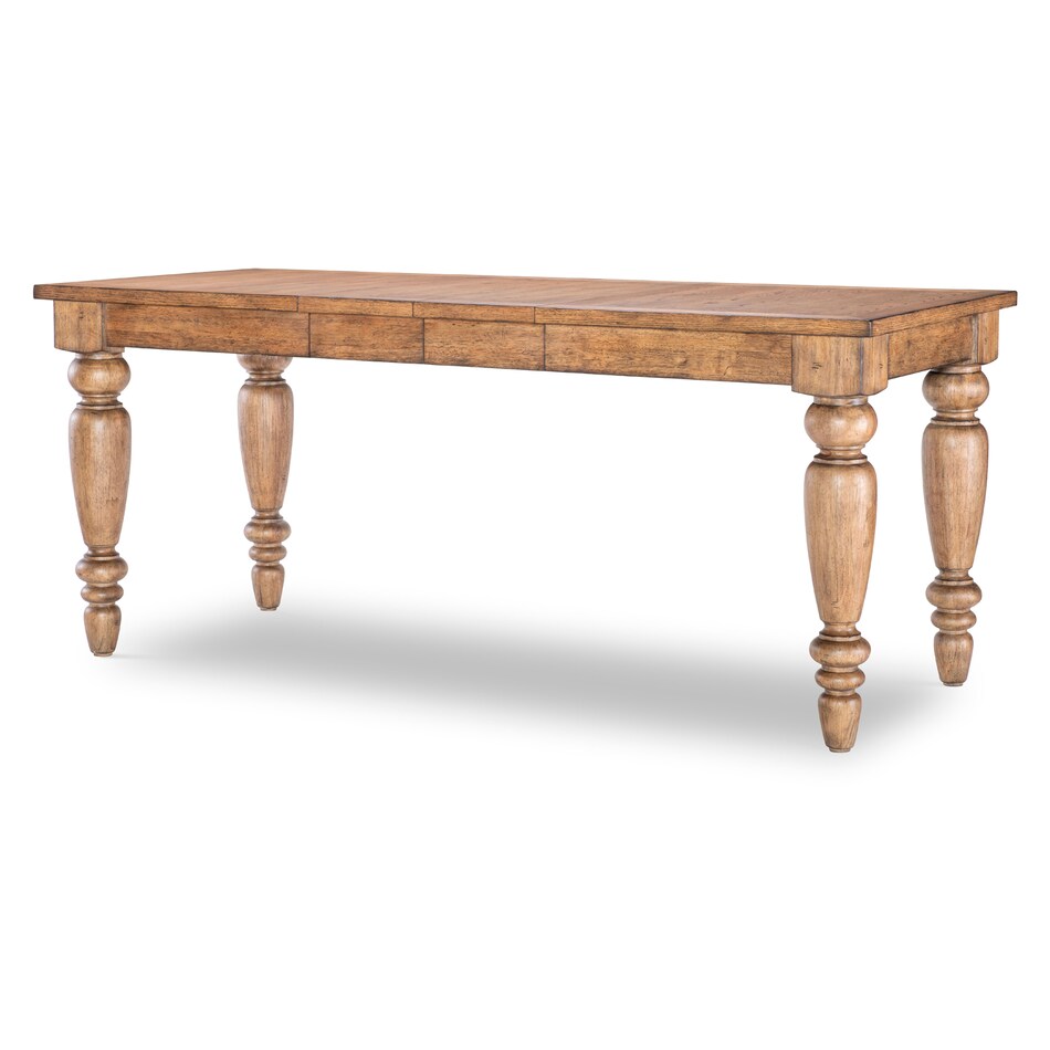 brown country formal dining room   