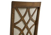 brown country formal dining room   