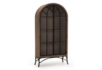 brown curio cabinets   