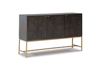 brown gold finish console   