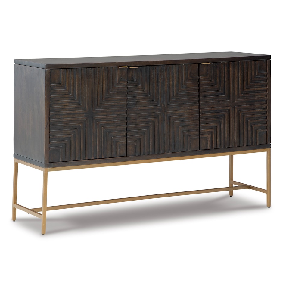 brown gold finish console   