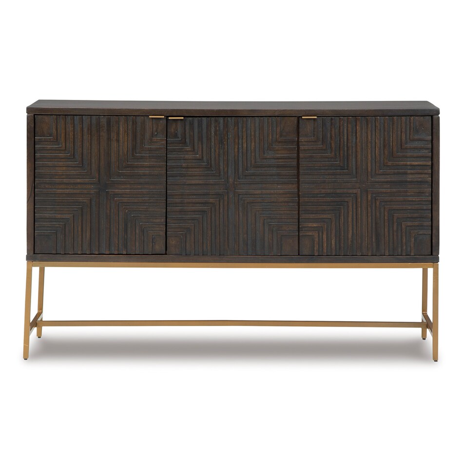 brown gold finish console   