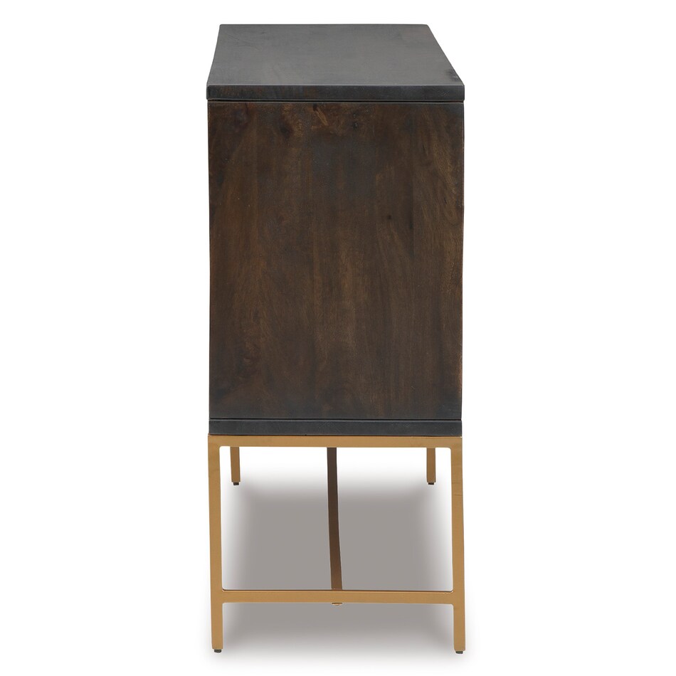 brown gold finish console   