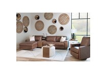 brown leather  seat sectional llup  