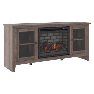 Lakeside RTA Brown Fireplace TV Stand