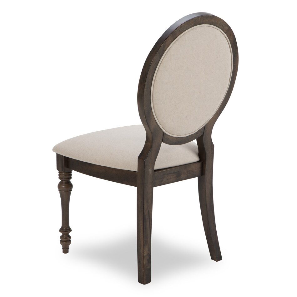 brown oatmeal traditional formal dining room   