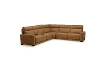 brown sectional w recliner vpc  