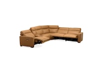 brown sectional w recliner vpc  