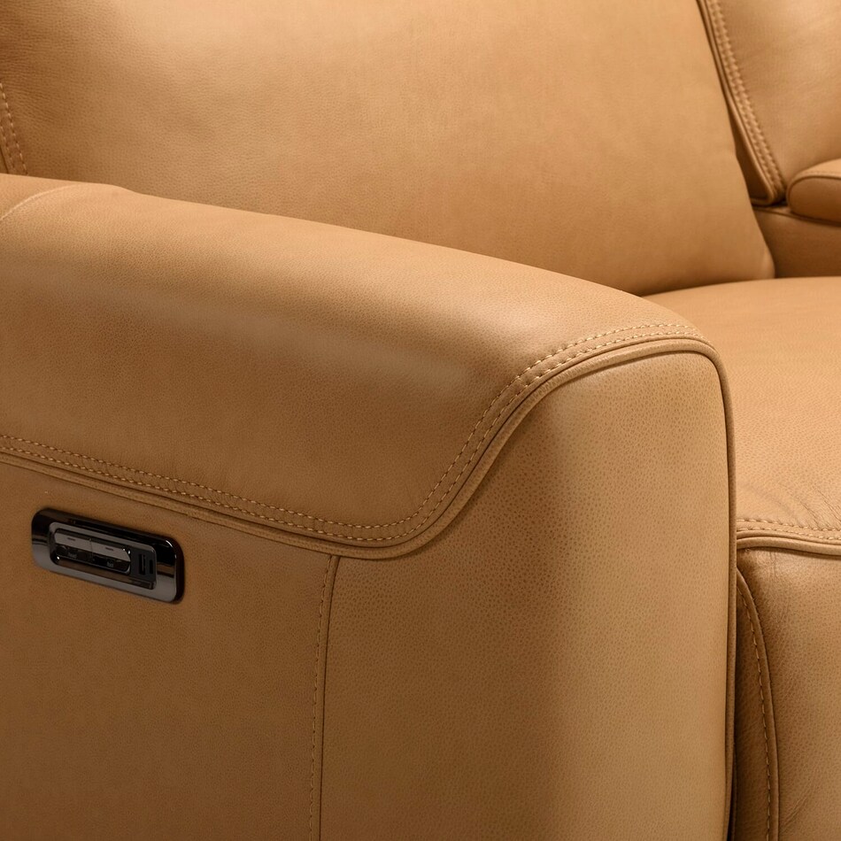 brown sectional w recliner vpc  