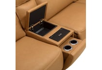 brown sectional w recliner vpc  