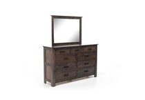 brown solid wood bedroom   