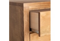 brown solid wood bedroom   