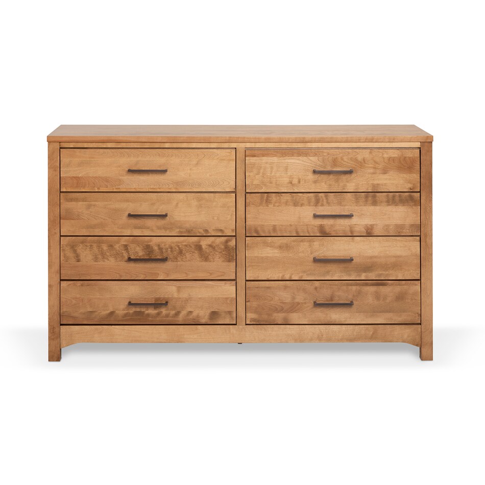 brown solid wood bedroom   