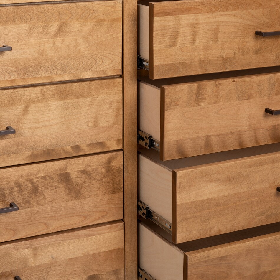 brown solid wood bedroom   