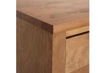 brown solid wood bedroom   