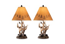 brown table lamps   