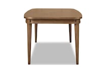 brown traditional formal dining room   