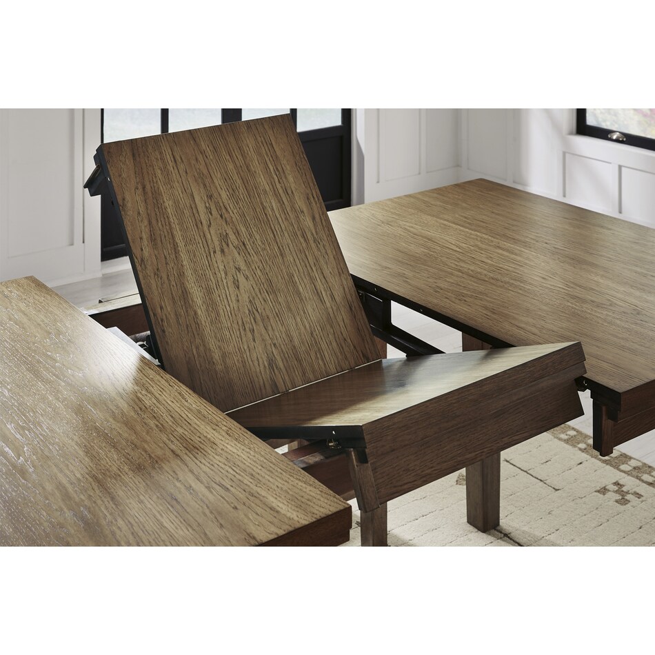 brown traditional formal dining room   